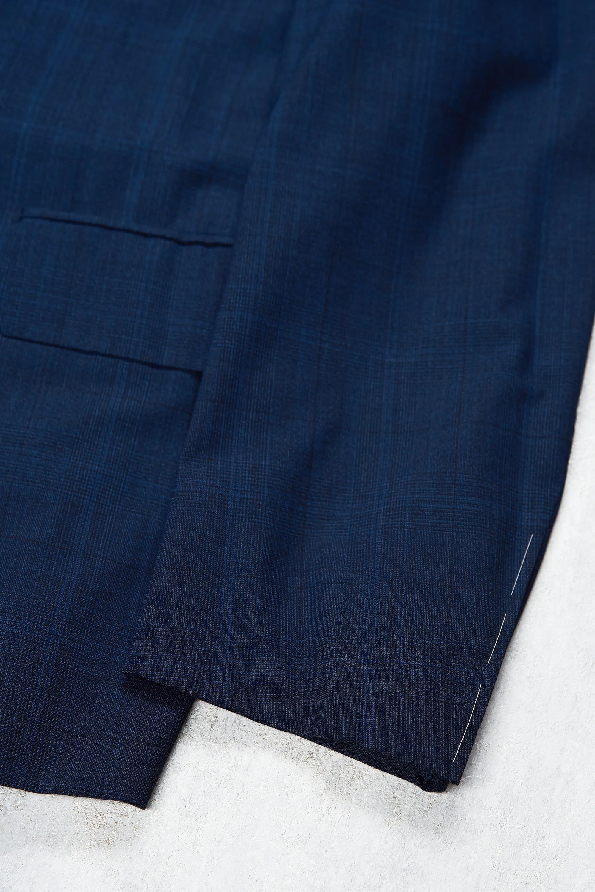 Cesare Attolini Blue/Black Check Wool Suit