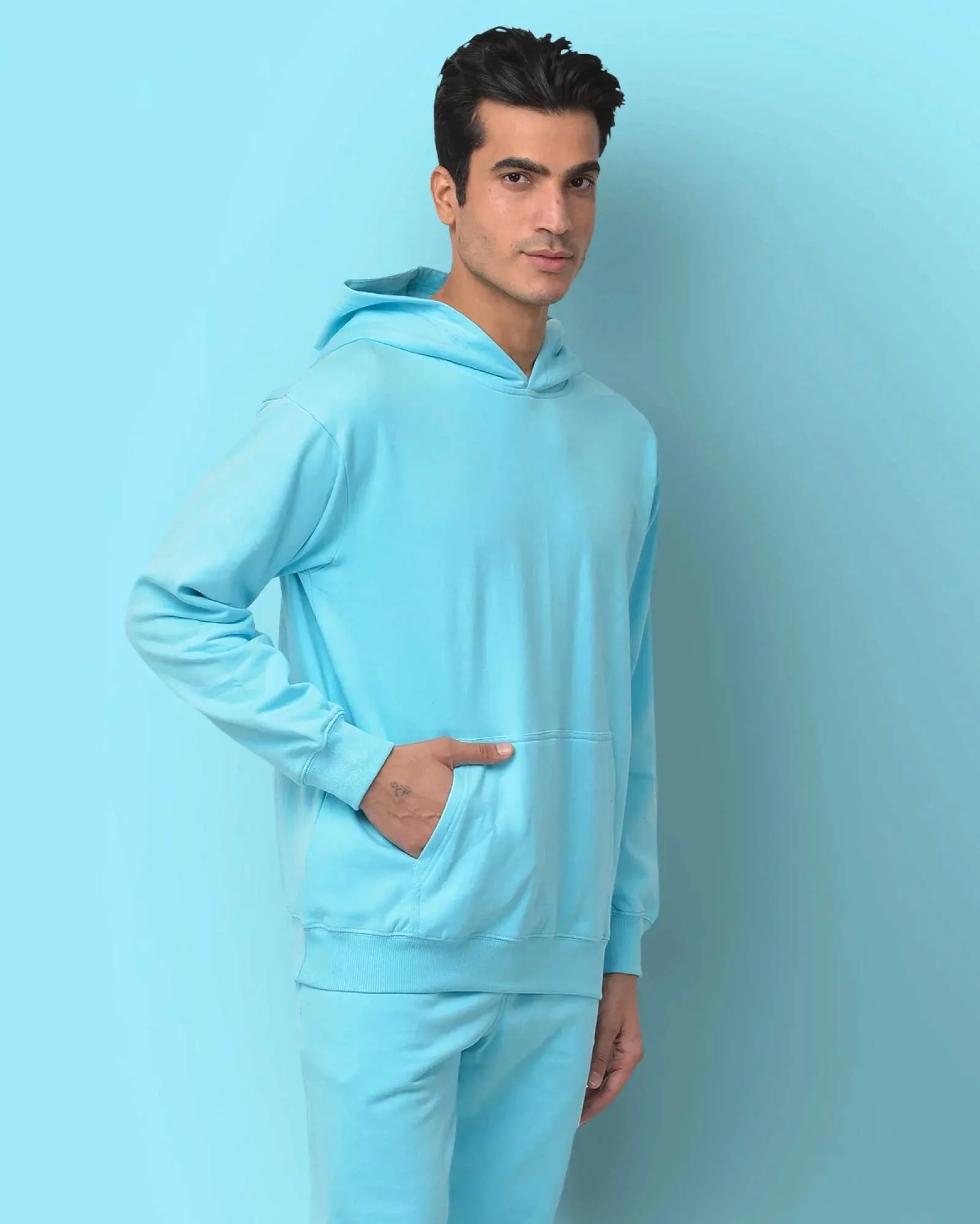 Classic Hoodie: Aqua Blue