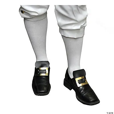 Colonial, Pilgrim, Leprechaun  White Socks Costume Adult