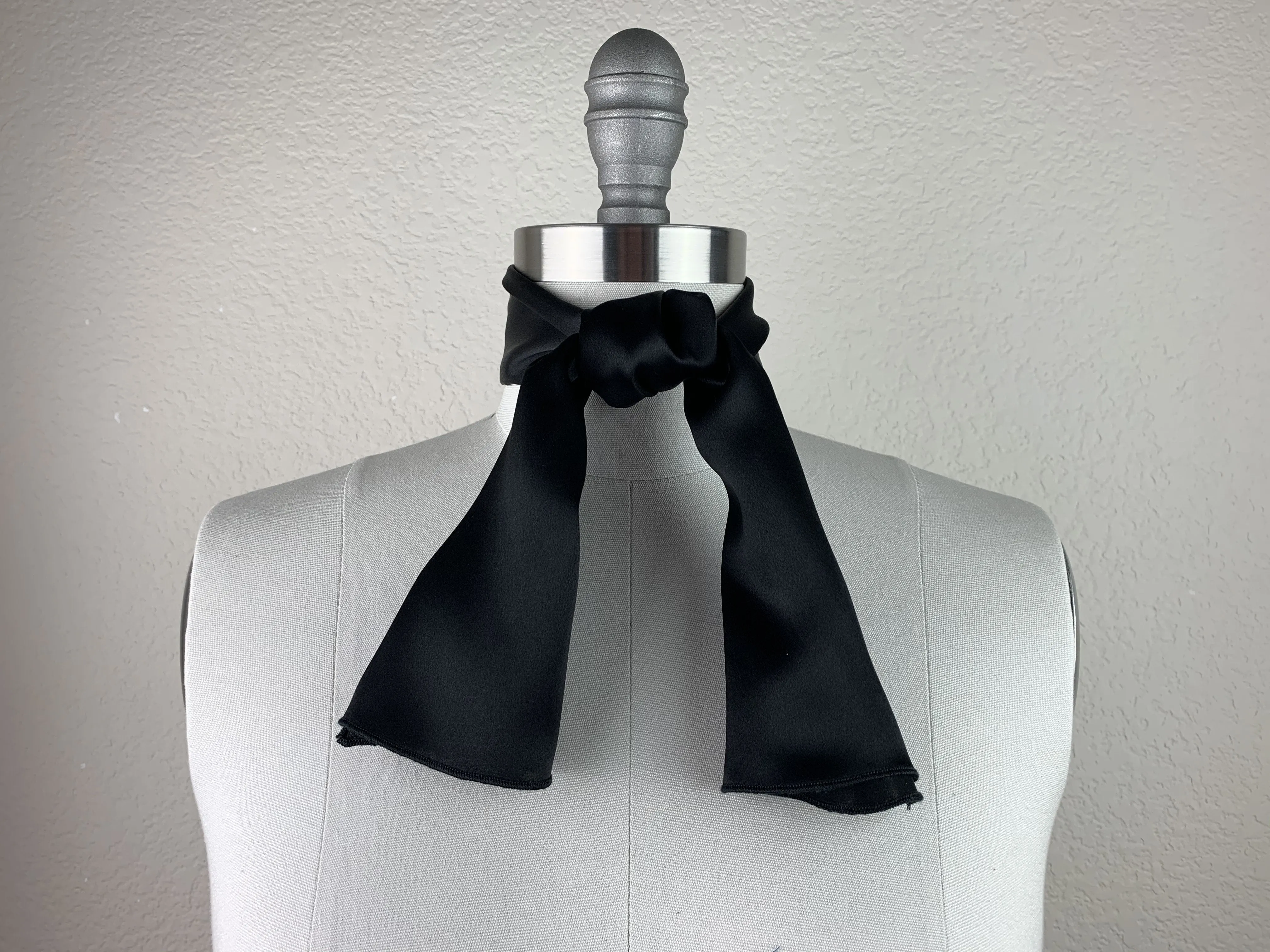 CR Black Silk Scarf