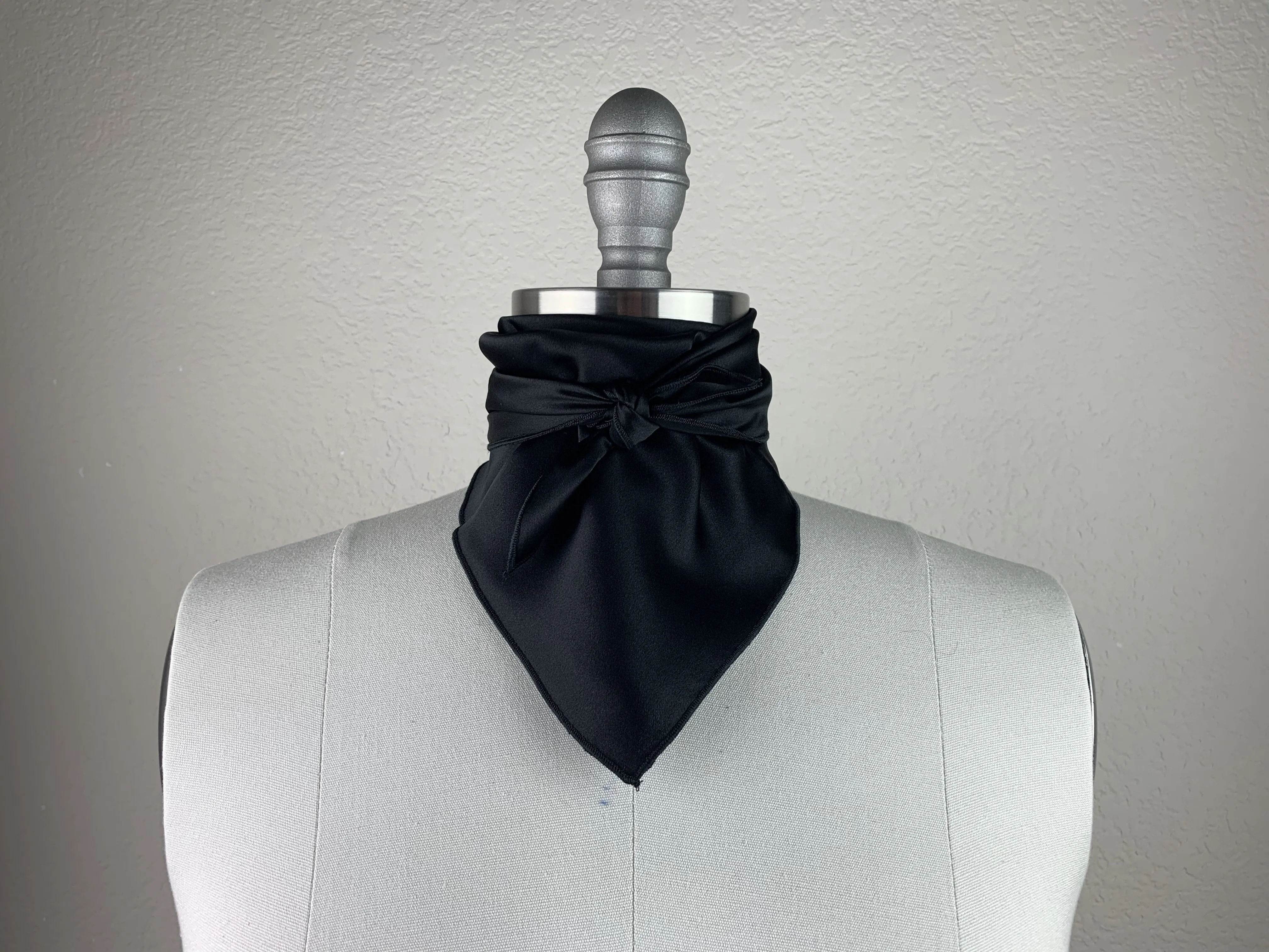 CR Black Silk Scarf