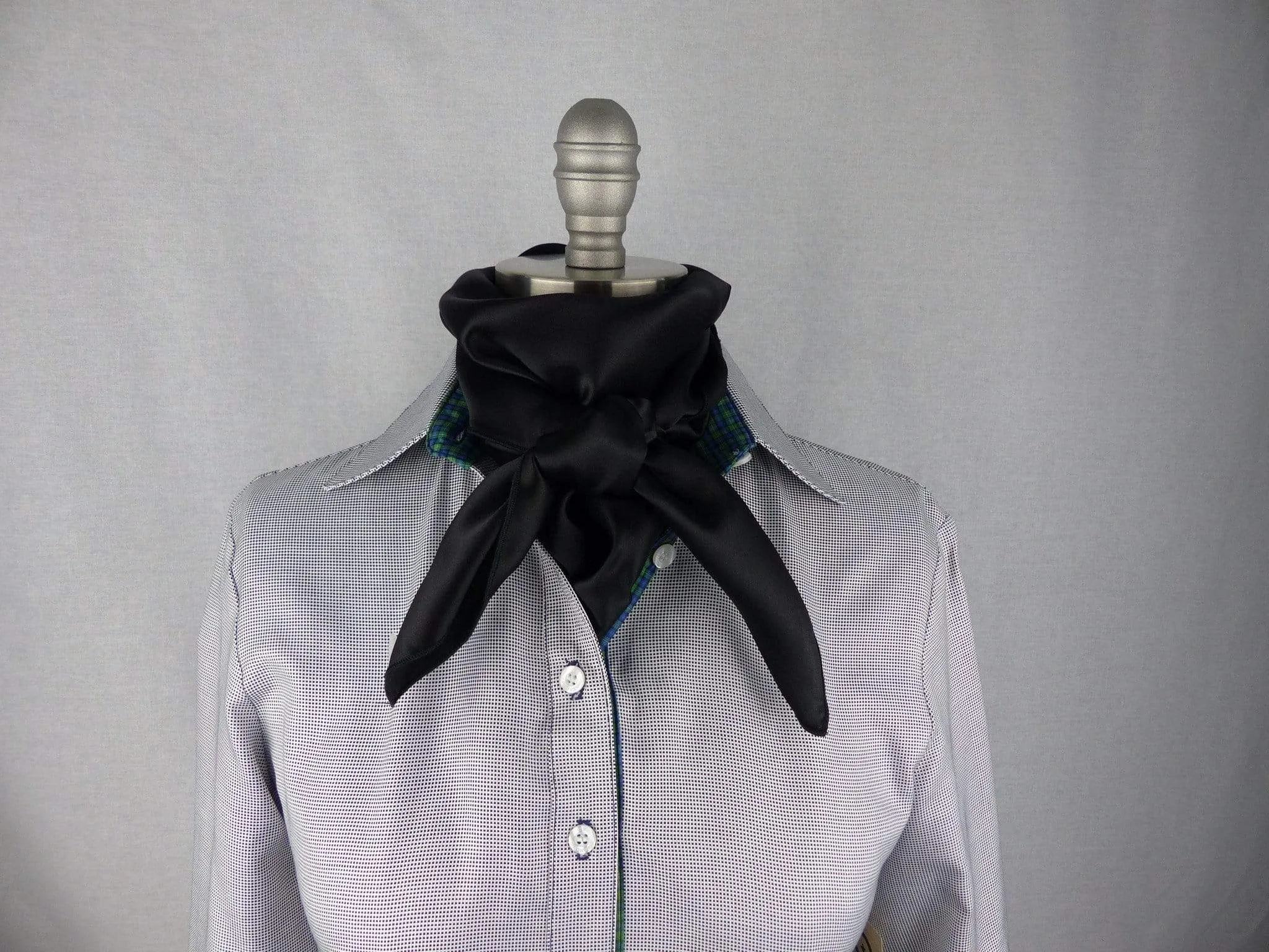 CR Black Silk Scarf