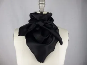 CR Black Silk Scarf