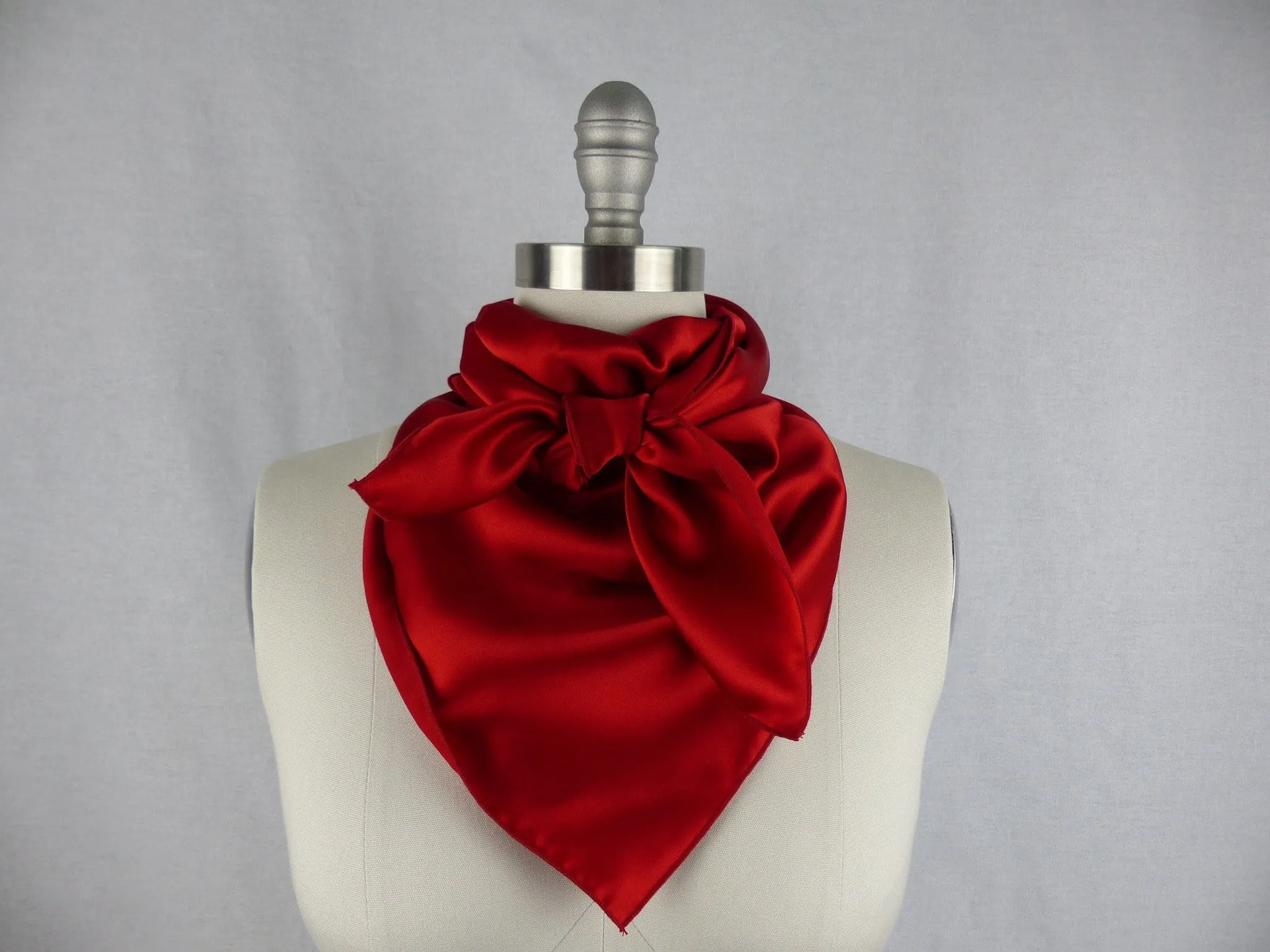 CR True Red Silk Scarf