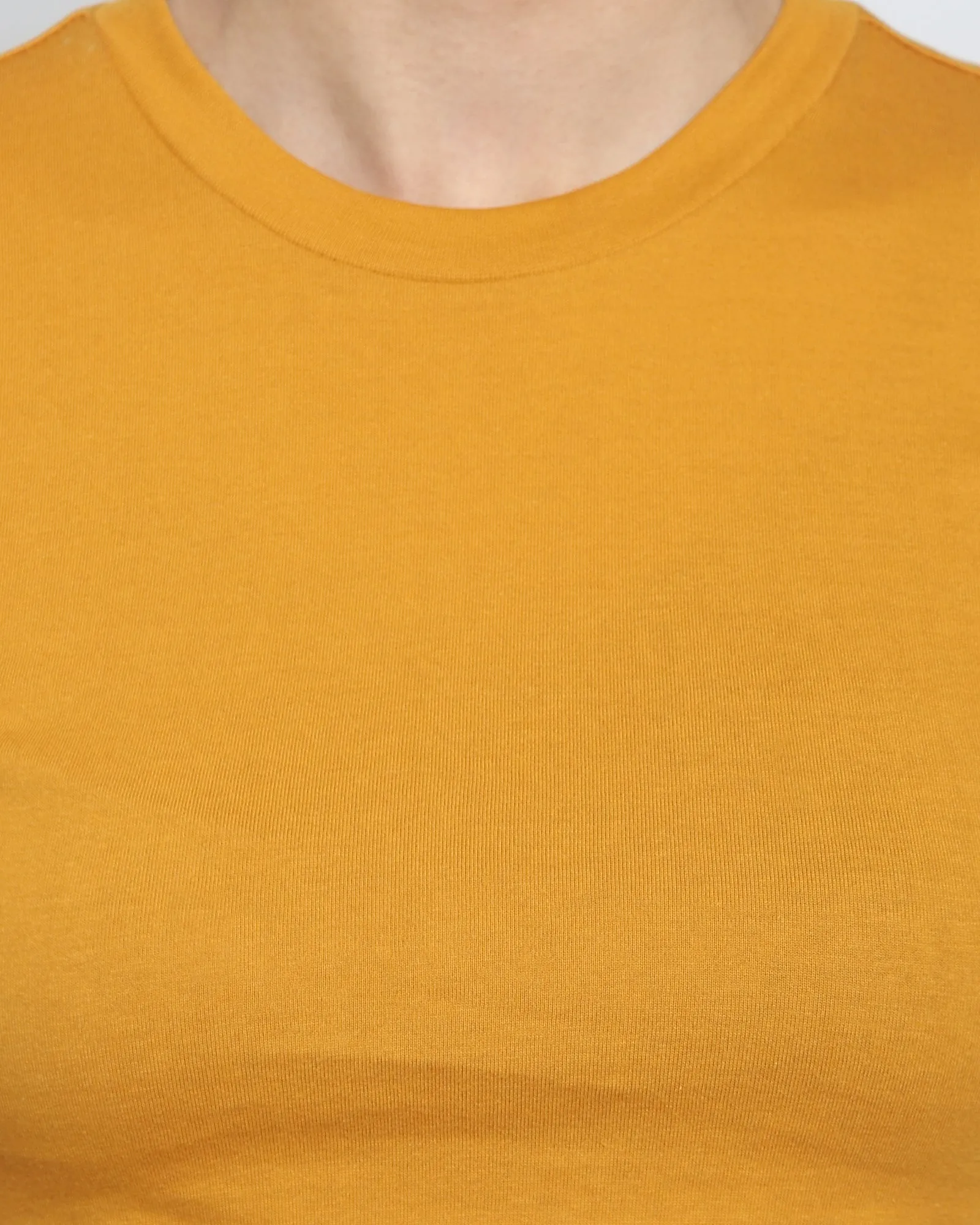 Crop Top: Solid Mustard