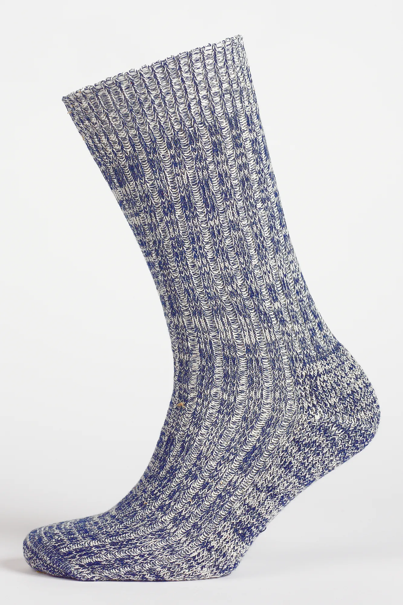 Cushioned Cotton Walking Sock - Navy/White