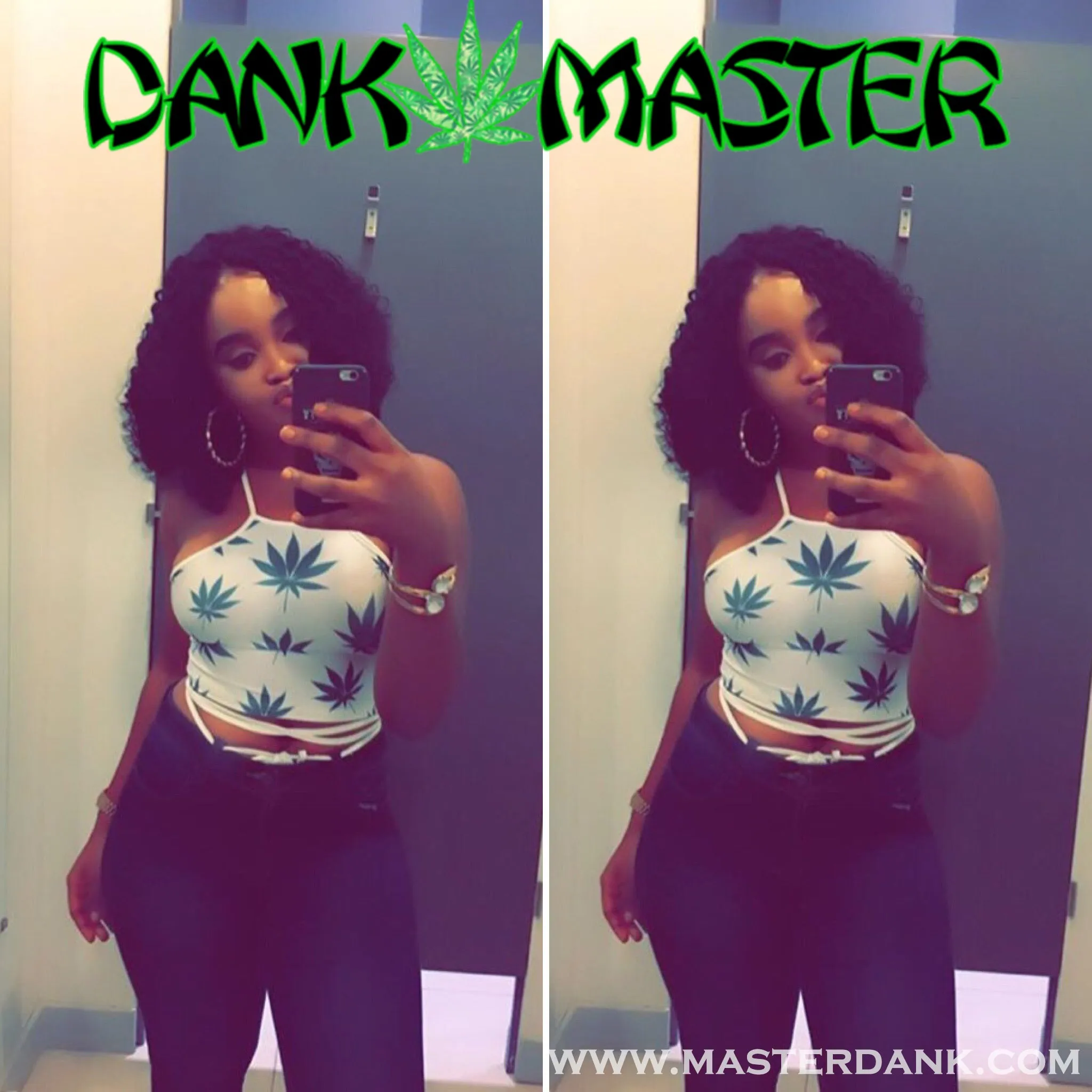 Dank Master Halter Weed Crop Top