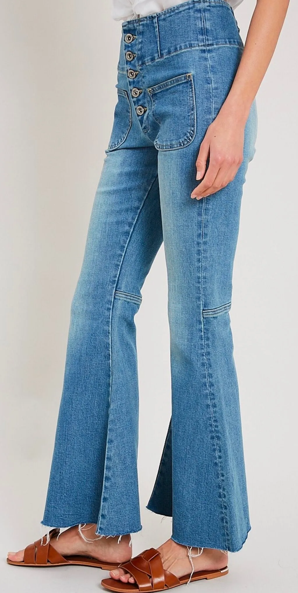 Denim High-Waist Flare Jeans