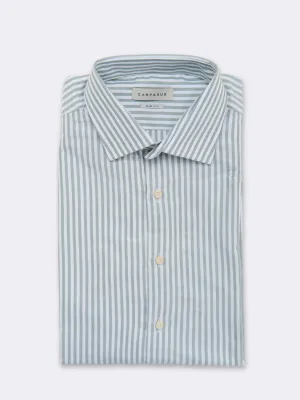 Dress Shirt Slim Fit Braga Stripes Moss