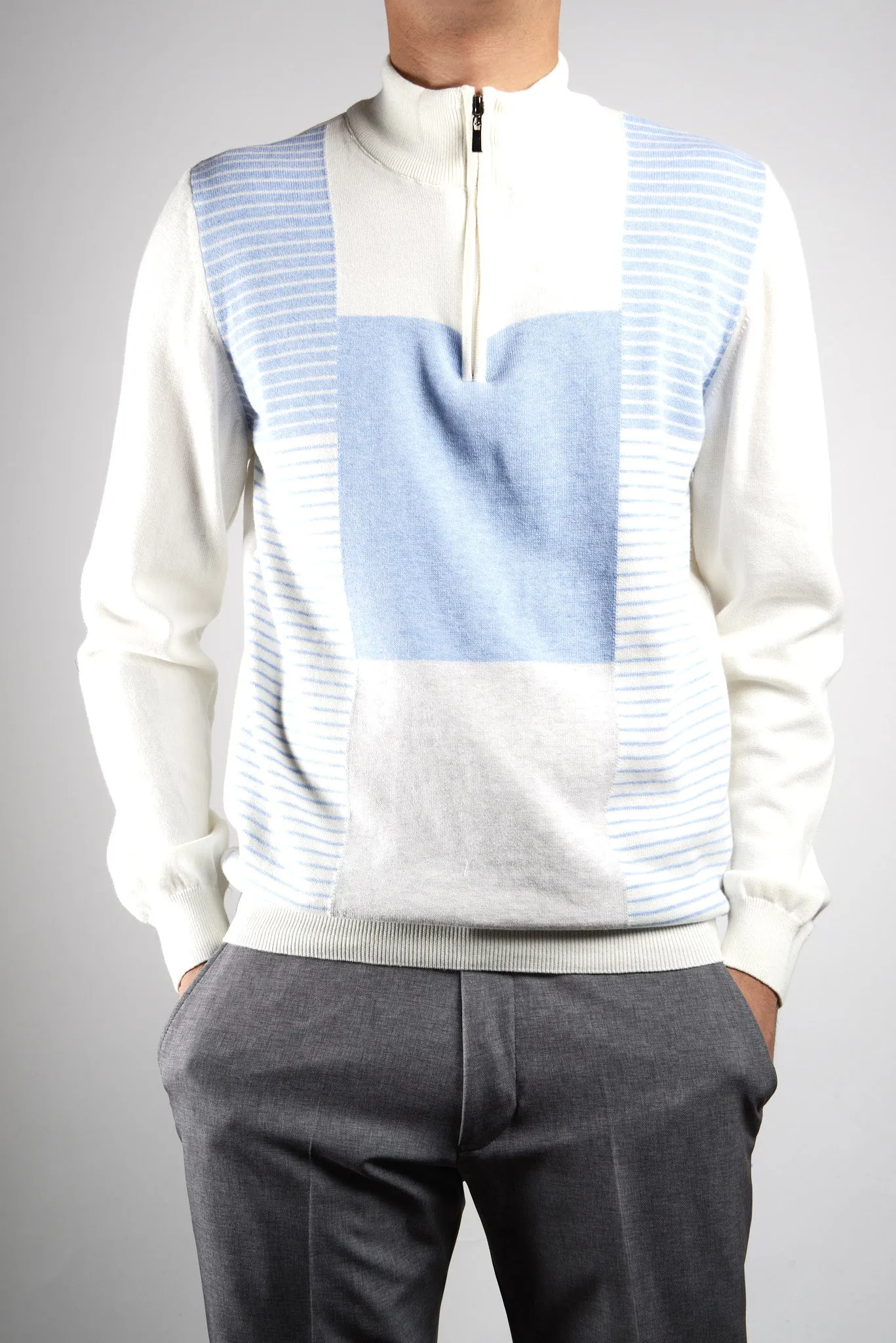 DT 1/4 Geometric Zip Ls