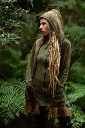 Earth Tribe Hoodie Scarf with Pockets