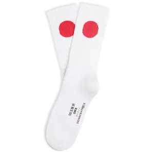 Edwin Jeans x Democratique Socks Athletique Japanese Sun White / Fiery Red