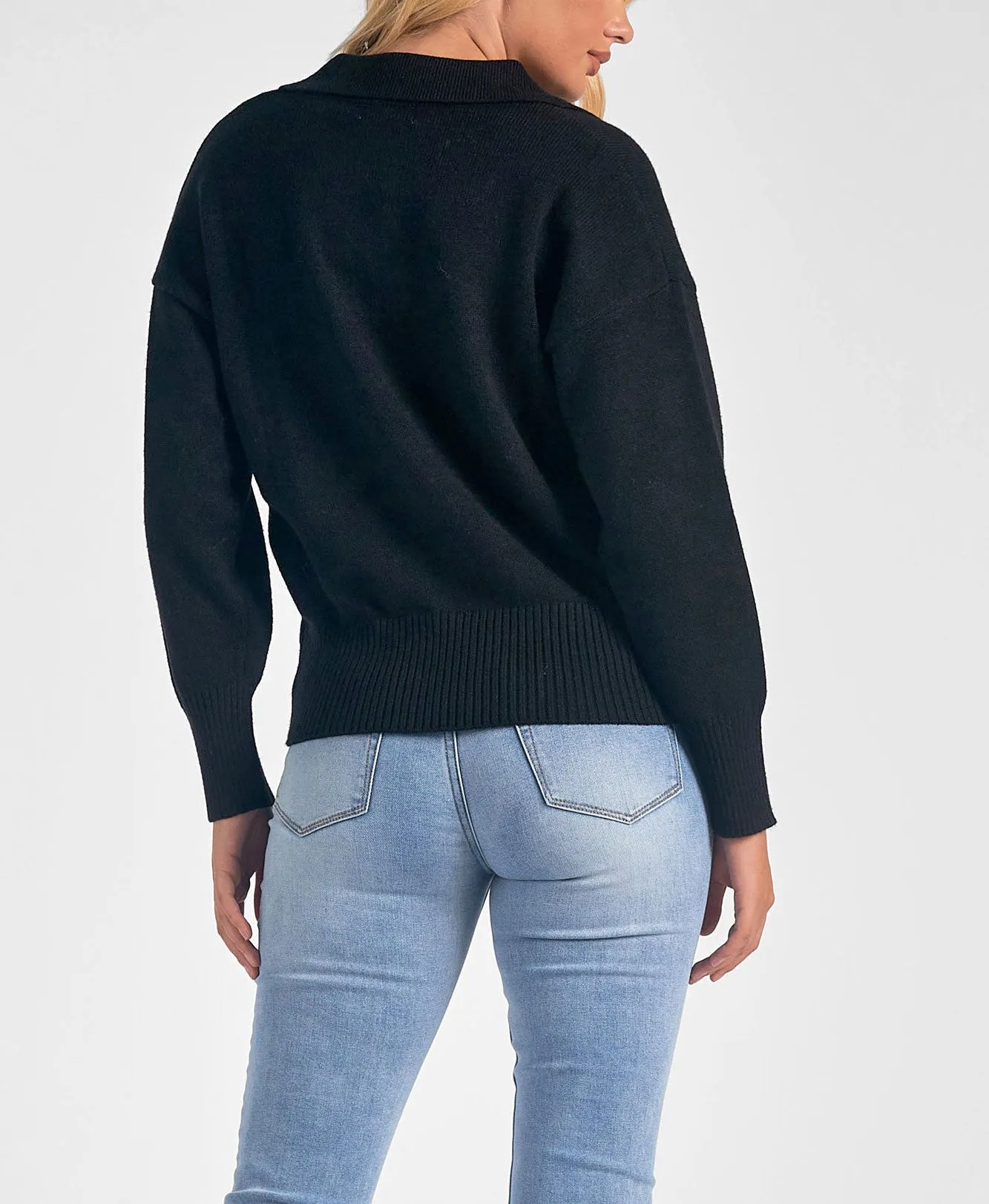 Elan Collared V-Neck Sweater