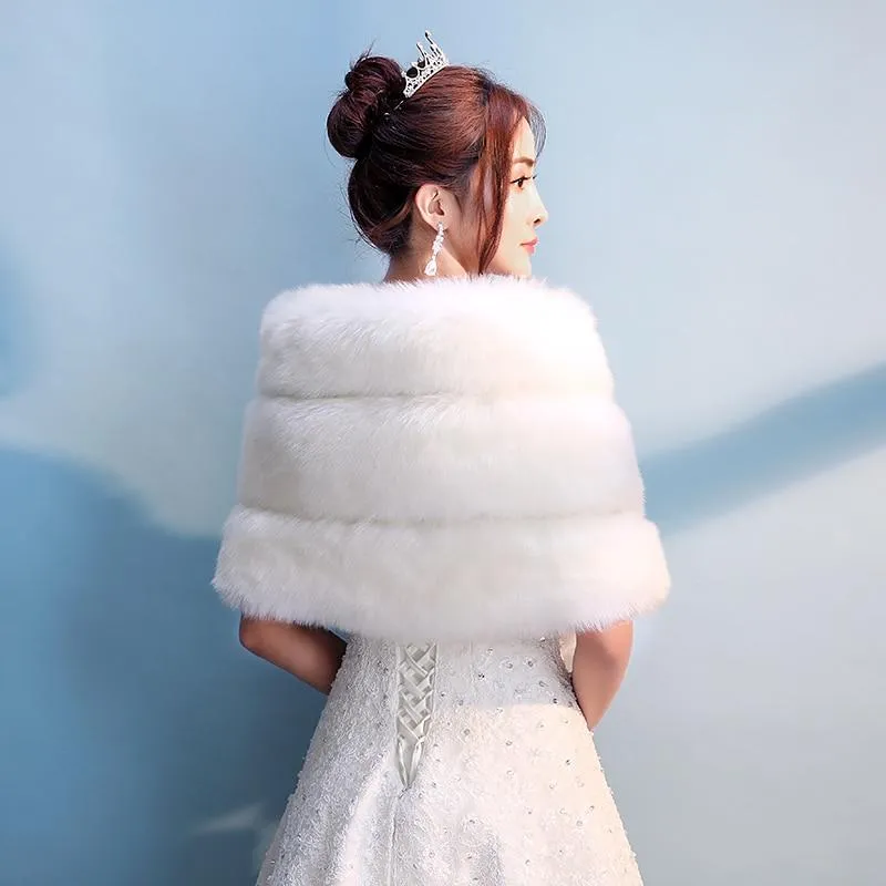 Elegant White Wedding Cape