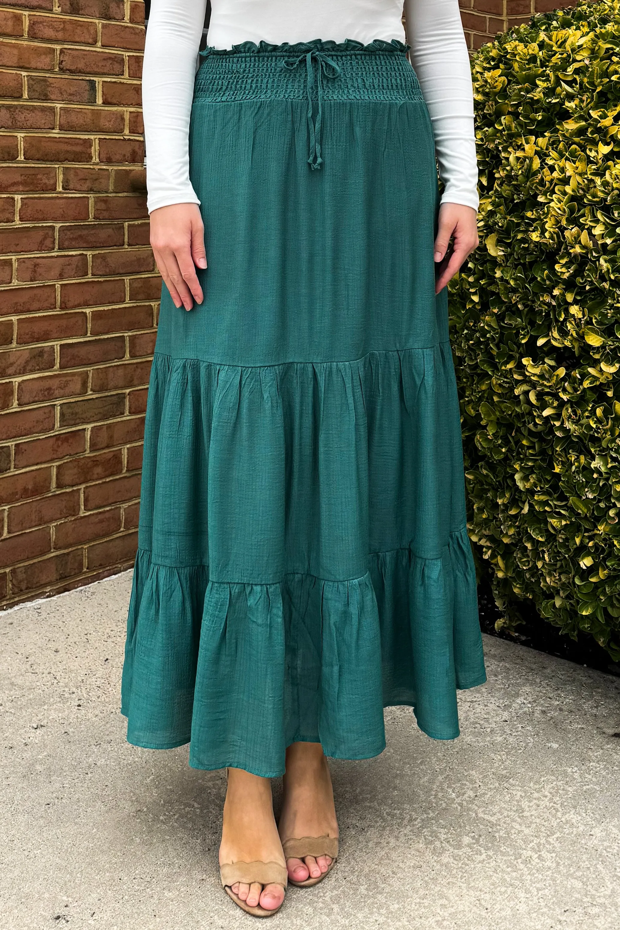 Faye Maxi Skirt in Teal