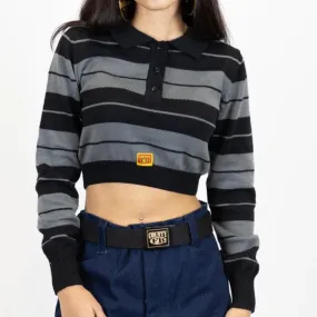 Cozy Long Sleeve Charlie Brown Crop Top for Casual Style - Perfect for Fans!