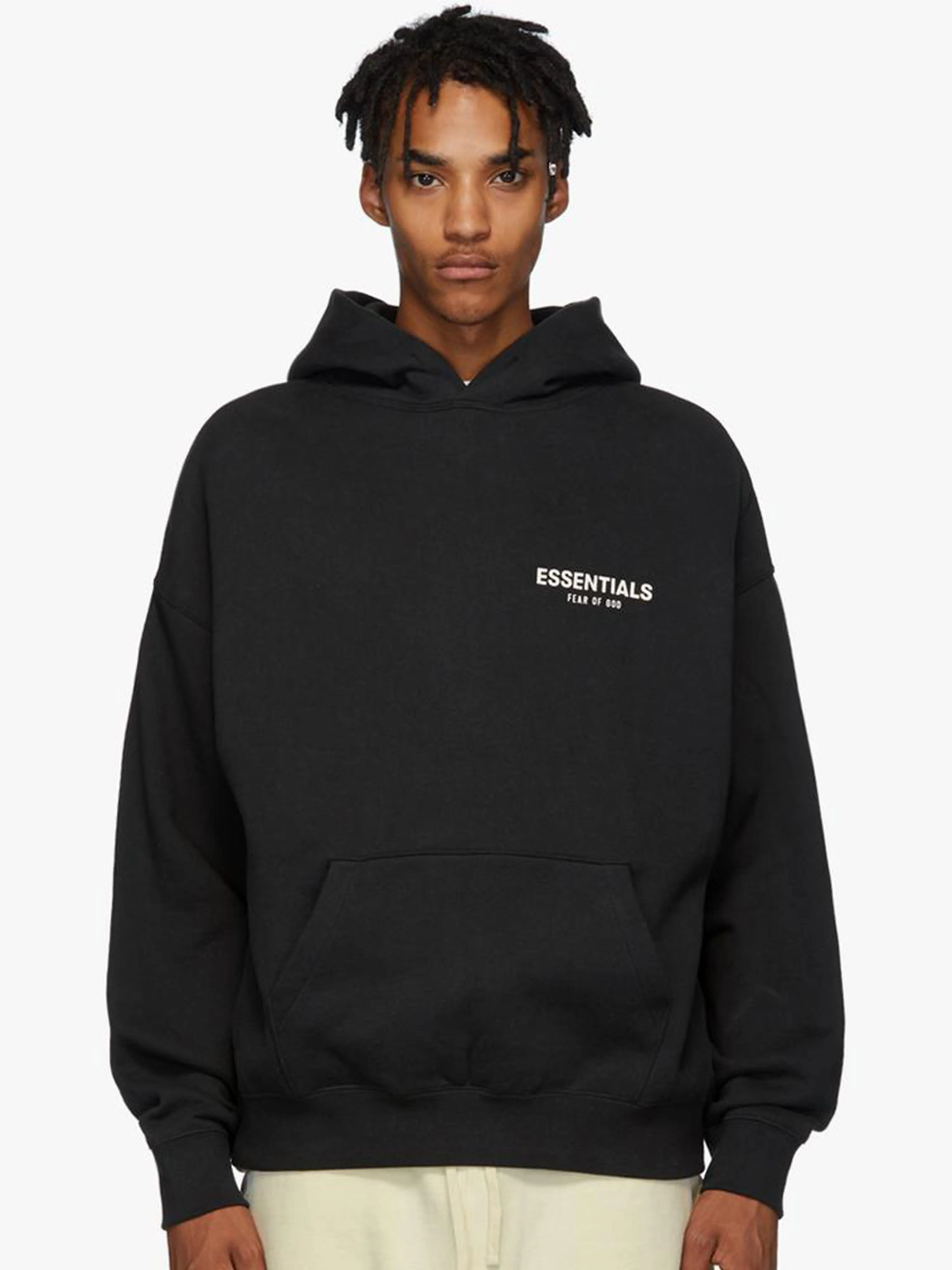 Black Fear Of God Essentials Photo Hoodie - FW19 Collection | Premium Streetwear