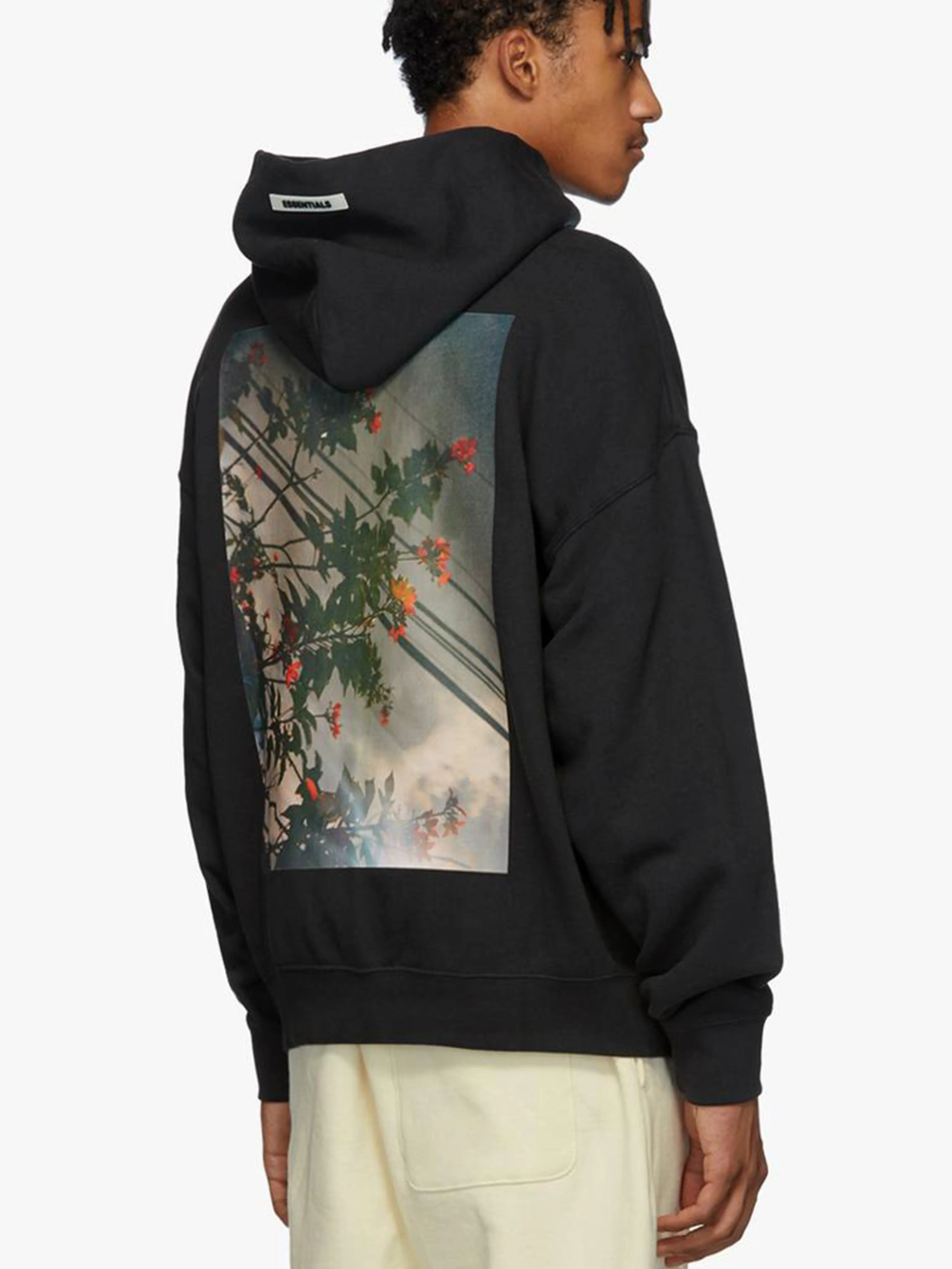 Black Fear Of God Essentials Photo Hoodie - FW19 Collection | Premium Streetwear