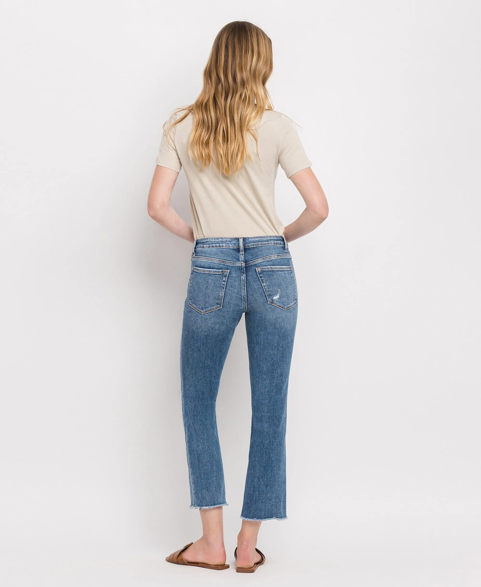 Five Steps To Heaven - Mid Rise Straight Crop Jeans