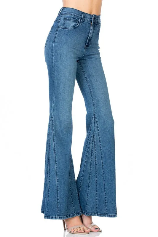 flare jean bell bottom wide leg denim pants