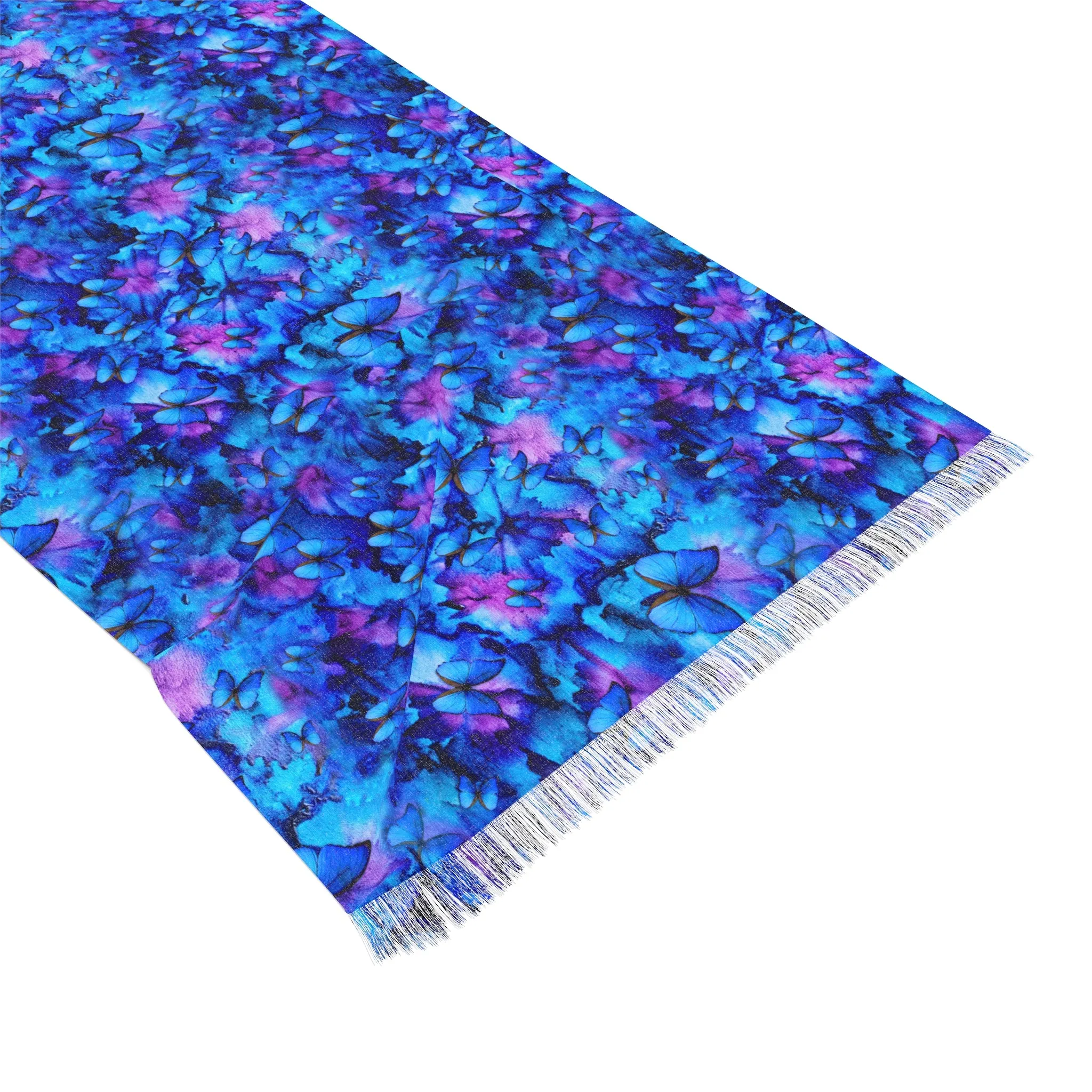 Fringe Scarf - Dancing with Butterflies Print