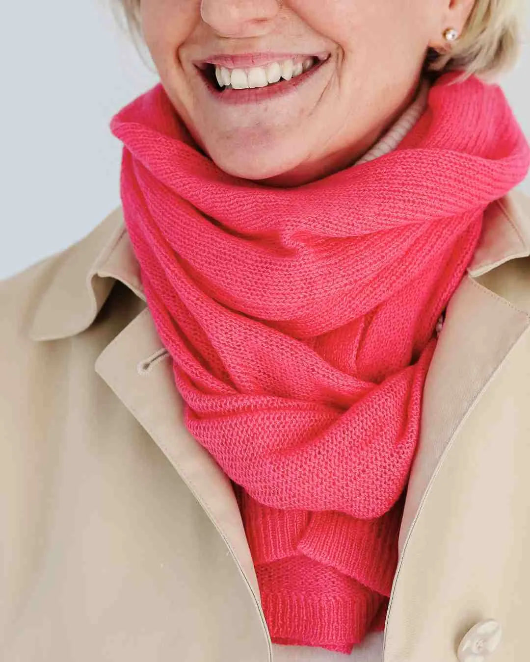 Fuschia Cashmere Featherlight Scarf Wrap