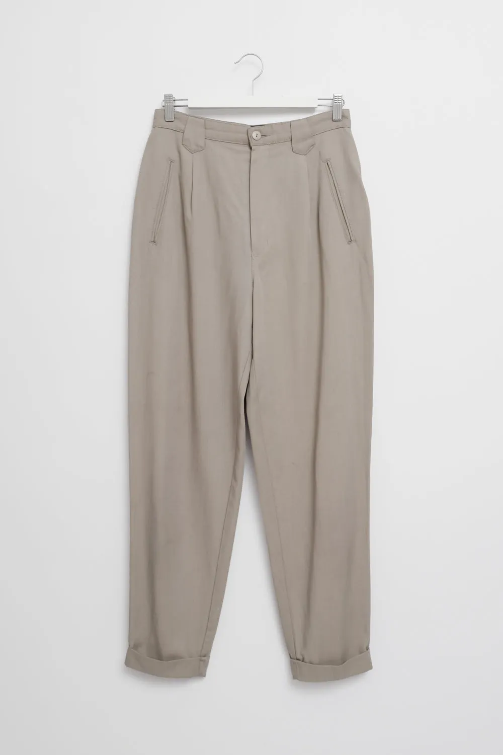 GREIGE PLEATED MAC VINTAGE PANTS