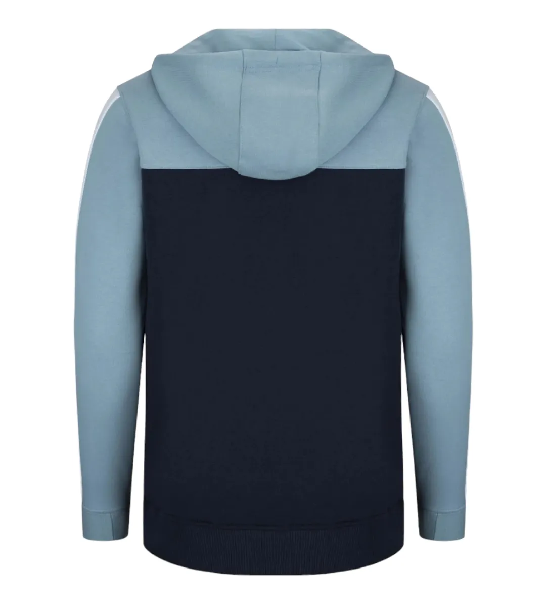 Gym king Panel Zipper Hoodie - Blue