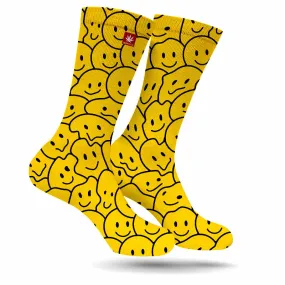 Happy Face Melt WEED SOCKS