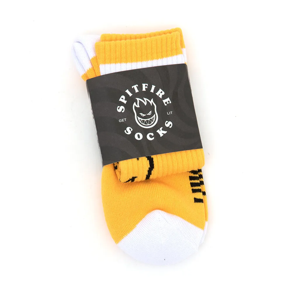 Heads Up Crew Sock (Yellow / Black / White)