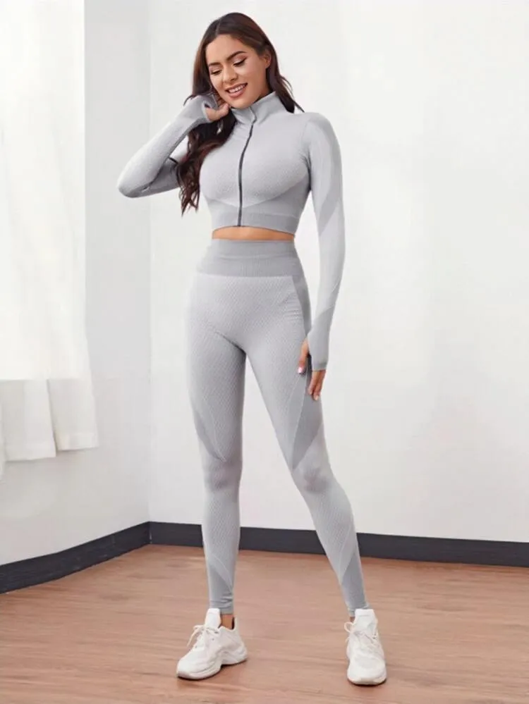 Honeycomb Tracksuit-Grey