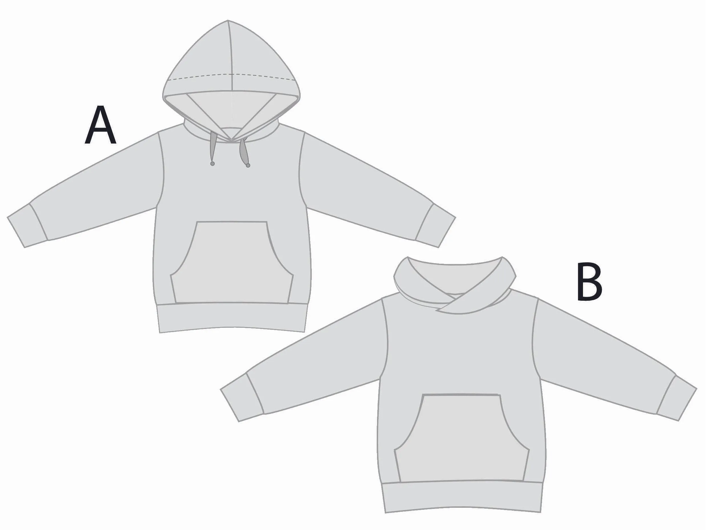 Hoodie pattern pdf FLY by Patternforkids