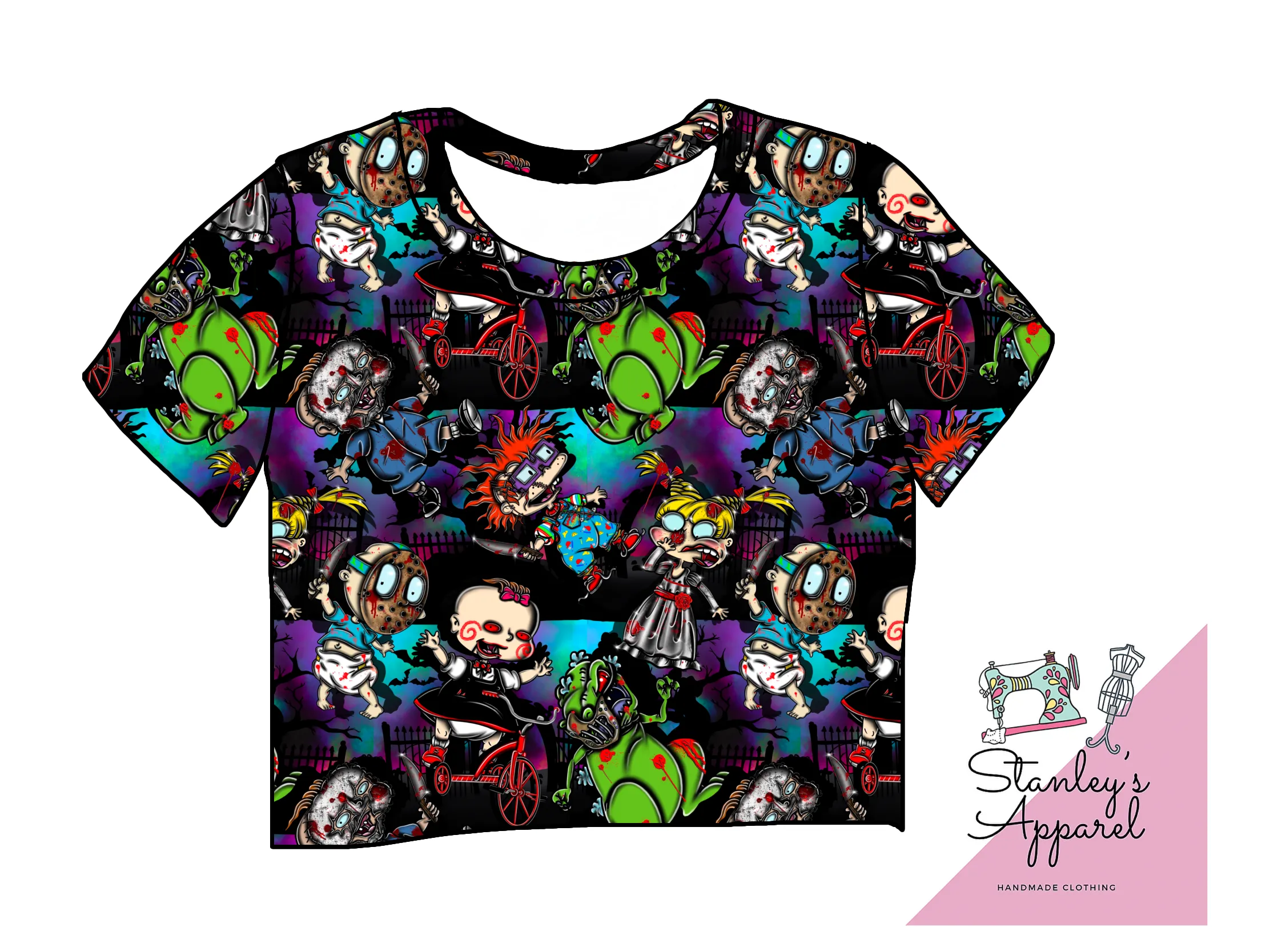 horror babies Adult crop top