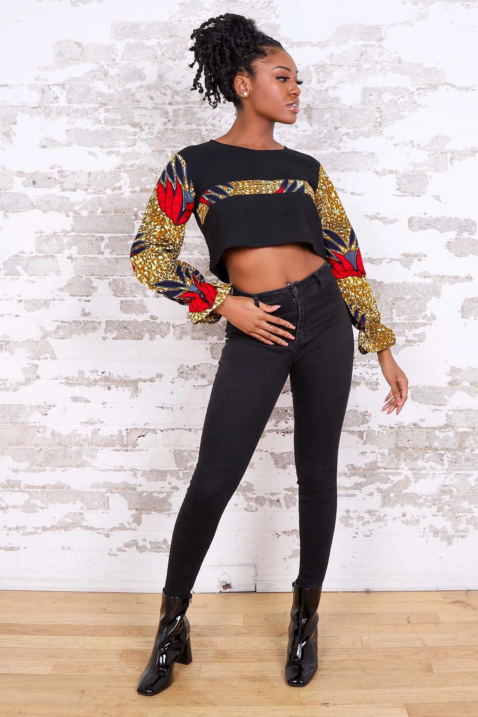 IMIRA AFRICAN PRINT CROP TOP