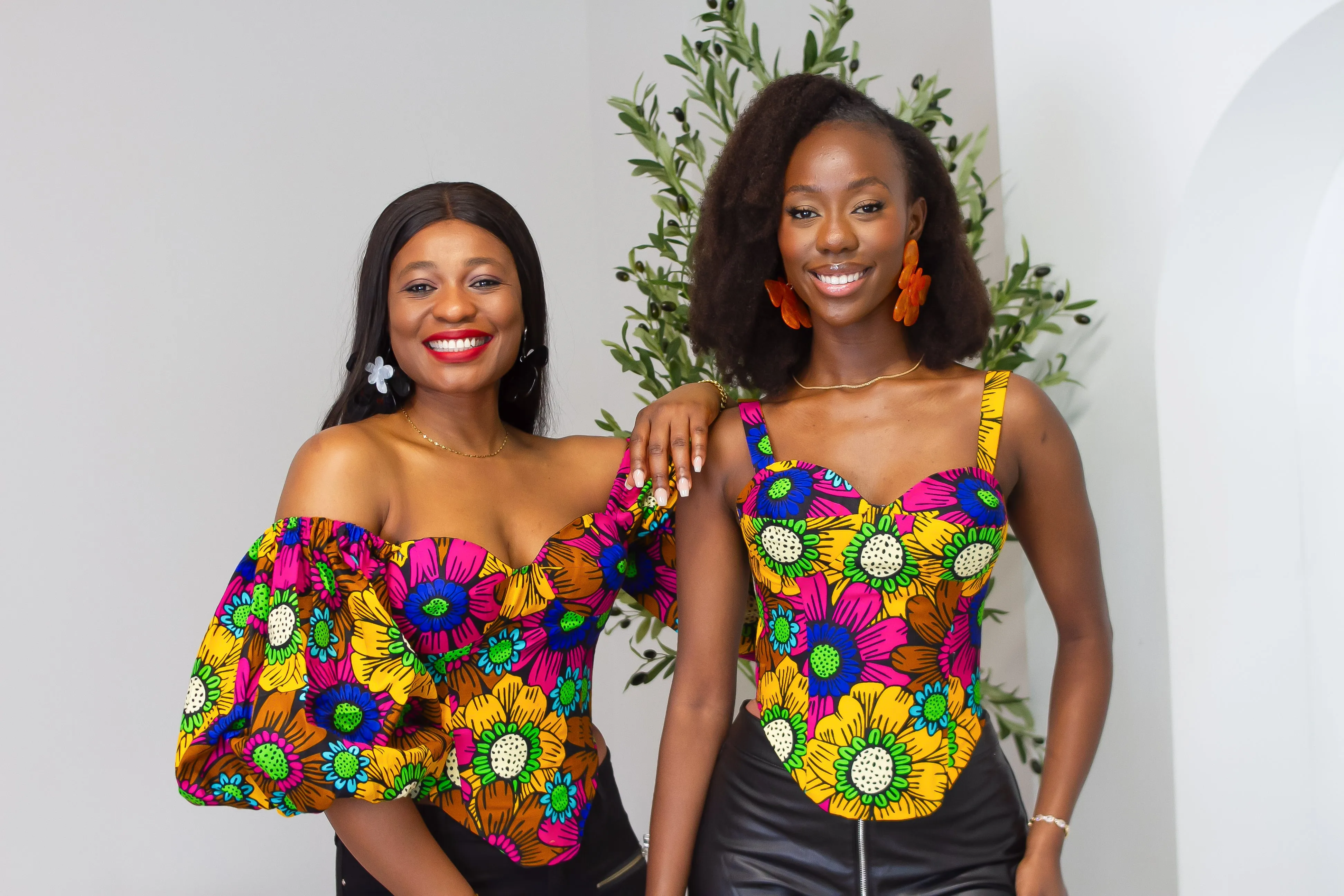 Off Shoulder African Print Structured Corset Top - Dubem