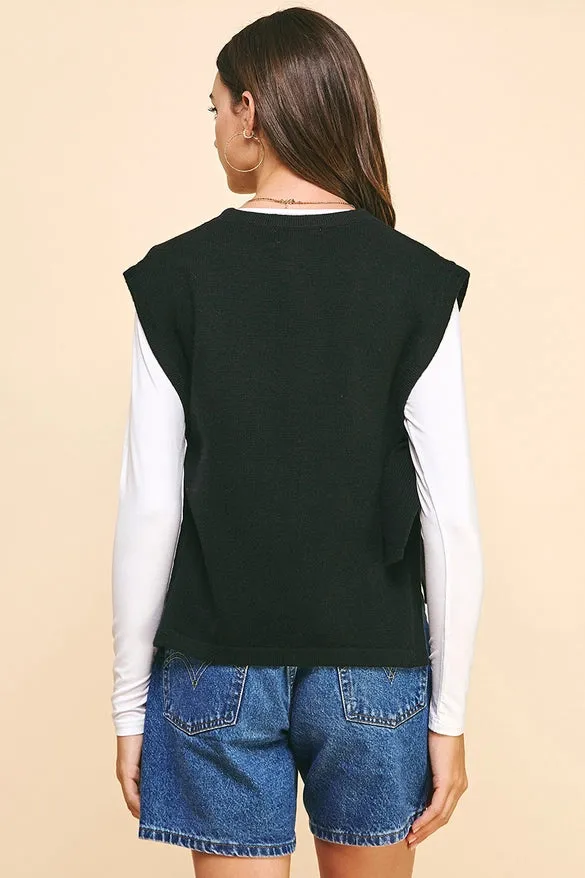 Kaia Side Tied Sweater Vest