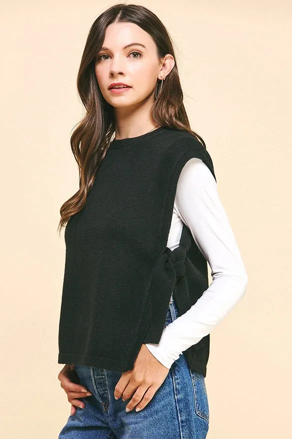 Kaia Side Tied Sweater Vest