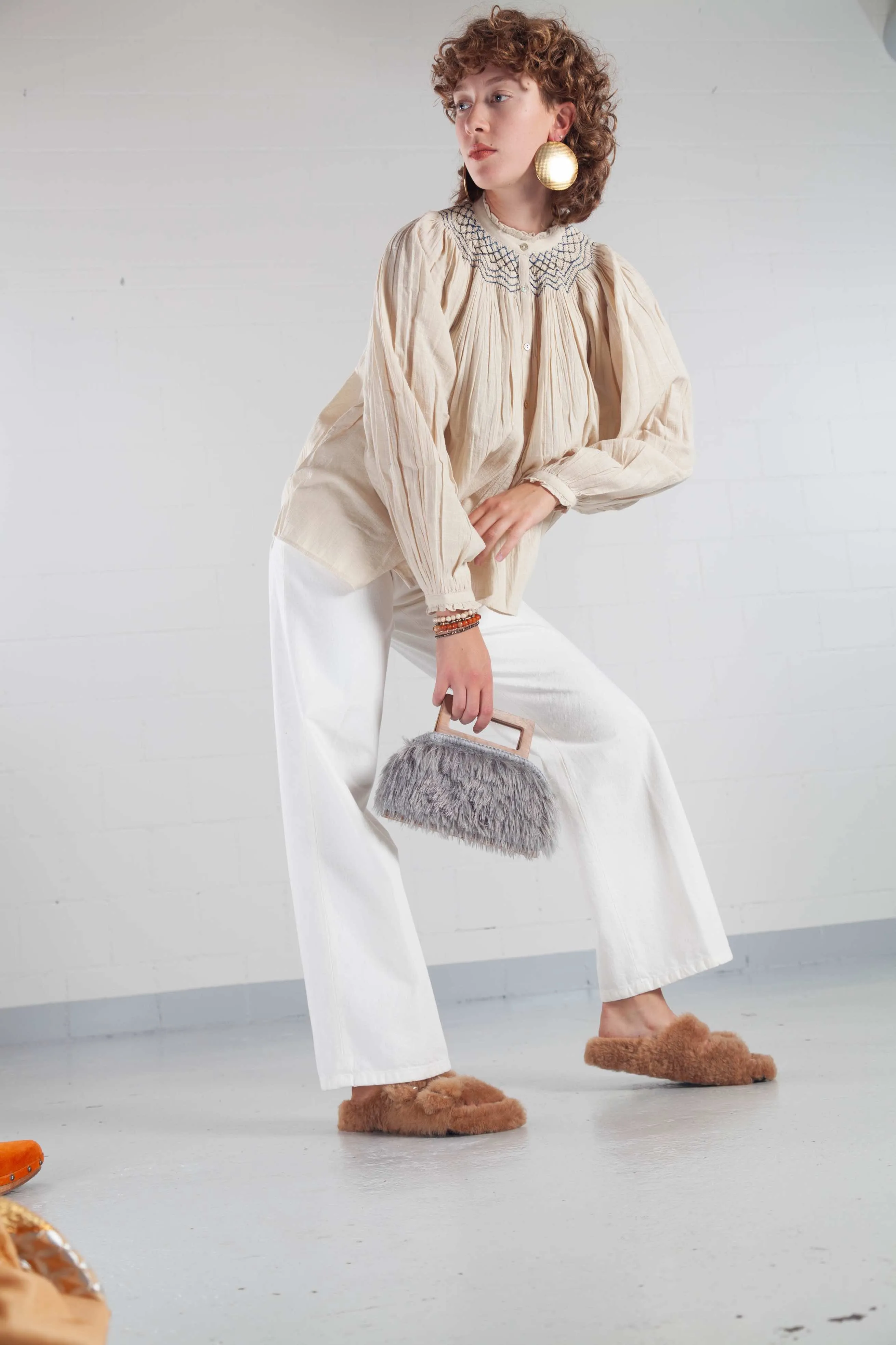 Latte Cotton Trousers