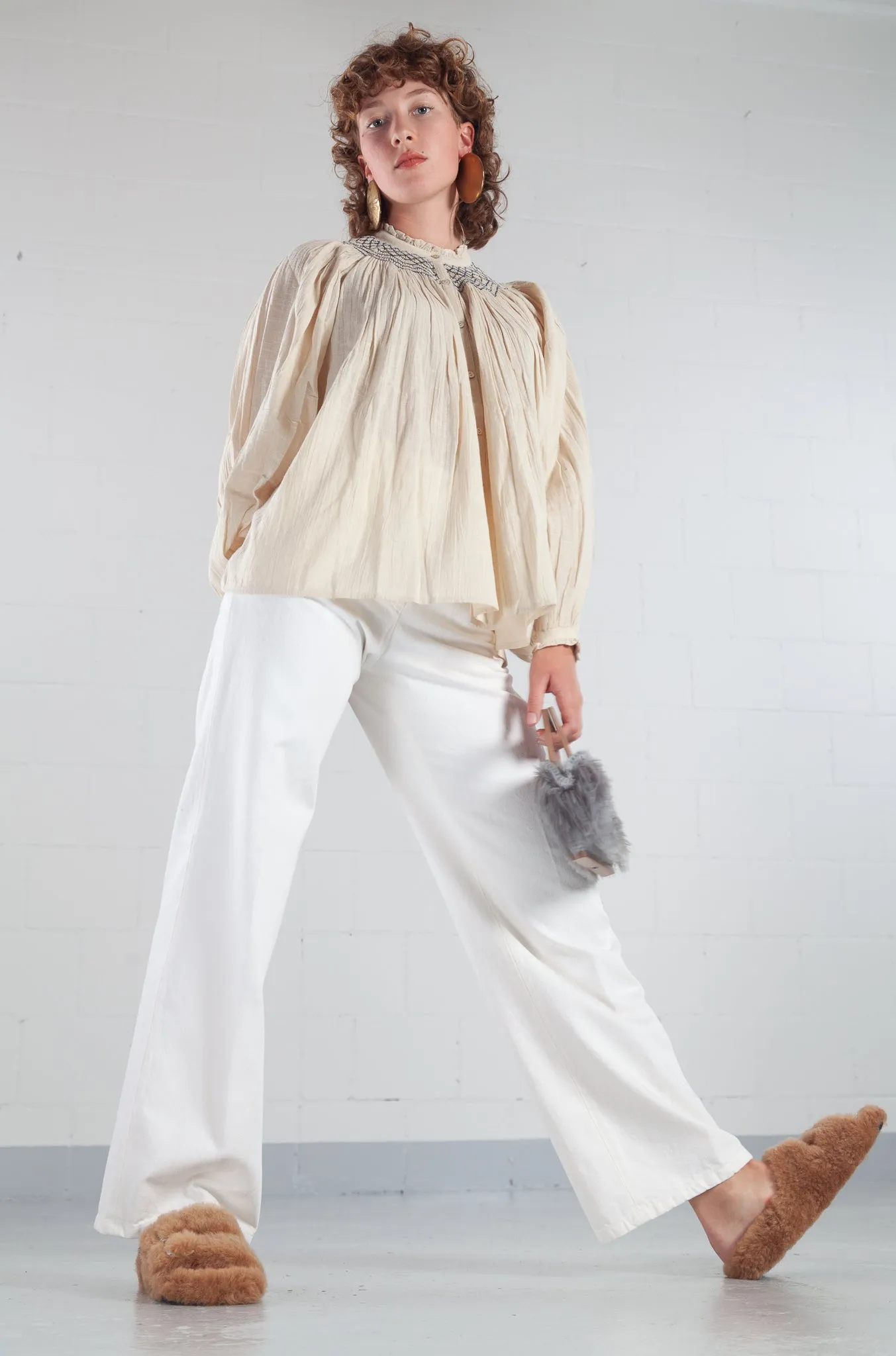 Latte Cotton Trousers