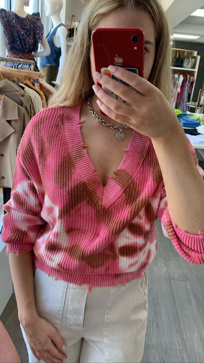 Lois Crop V-Neck Sweater