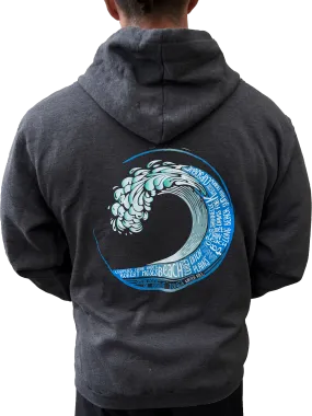 Long Island Strong Beach Wave Zip Up Hoodie