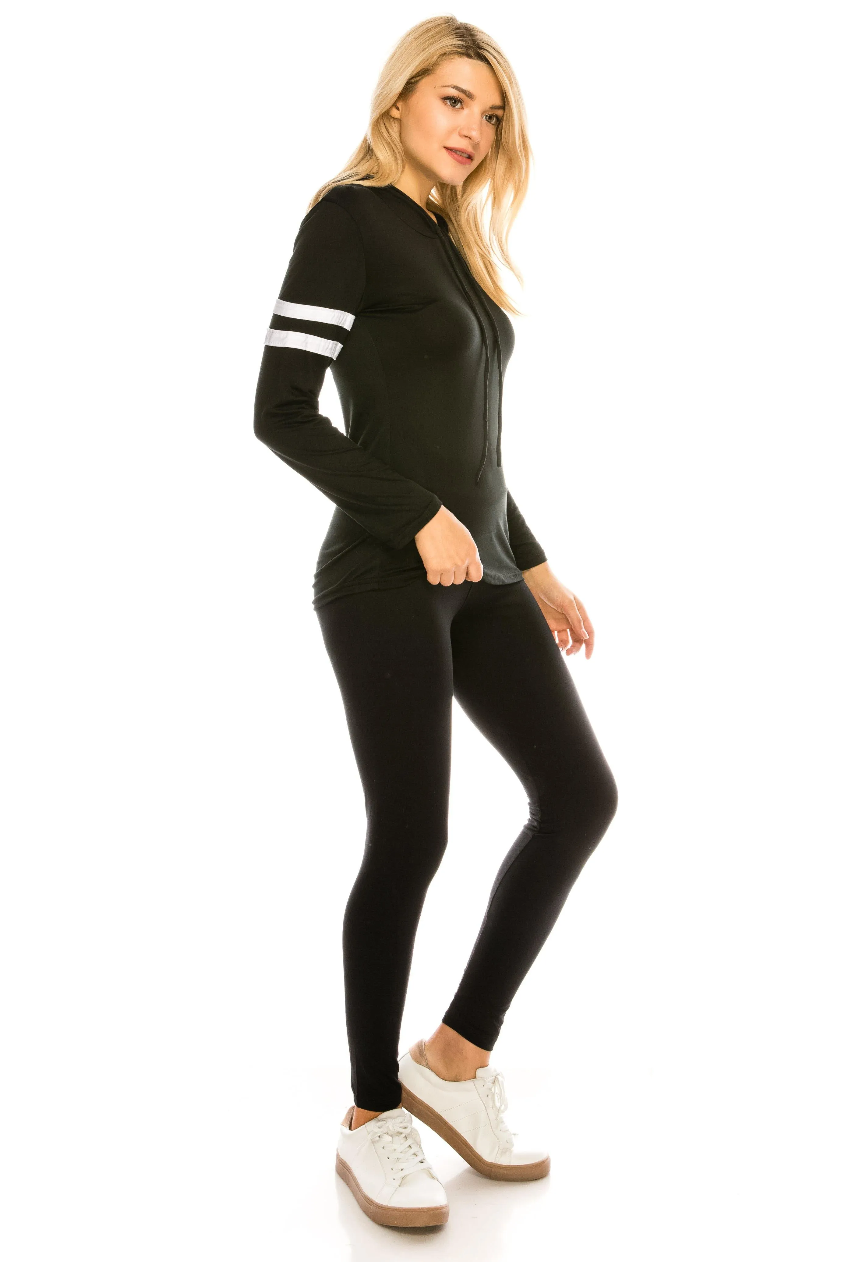 Long Sleeve Hoodie Workout Tracksuit