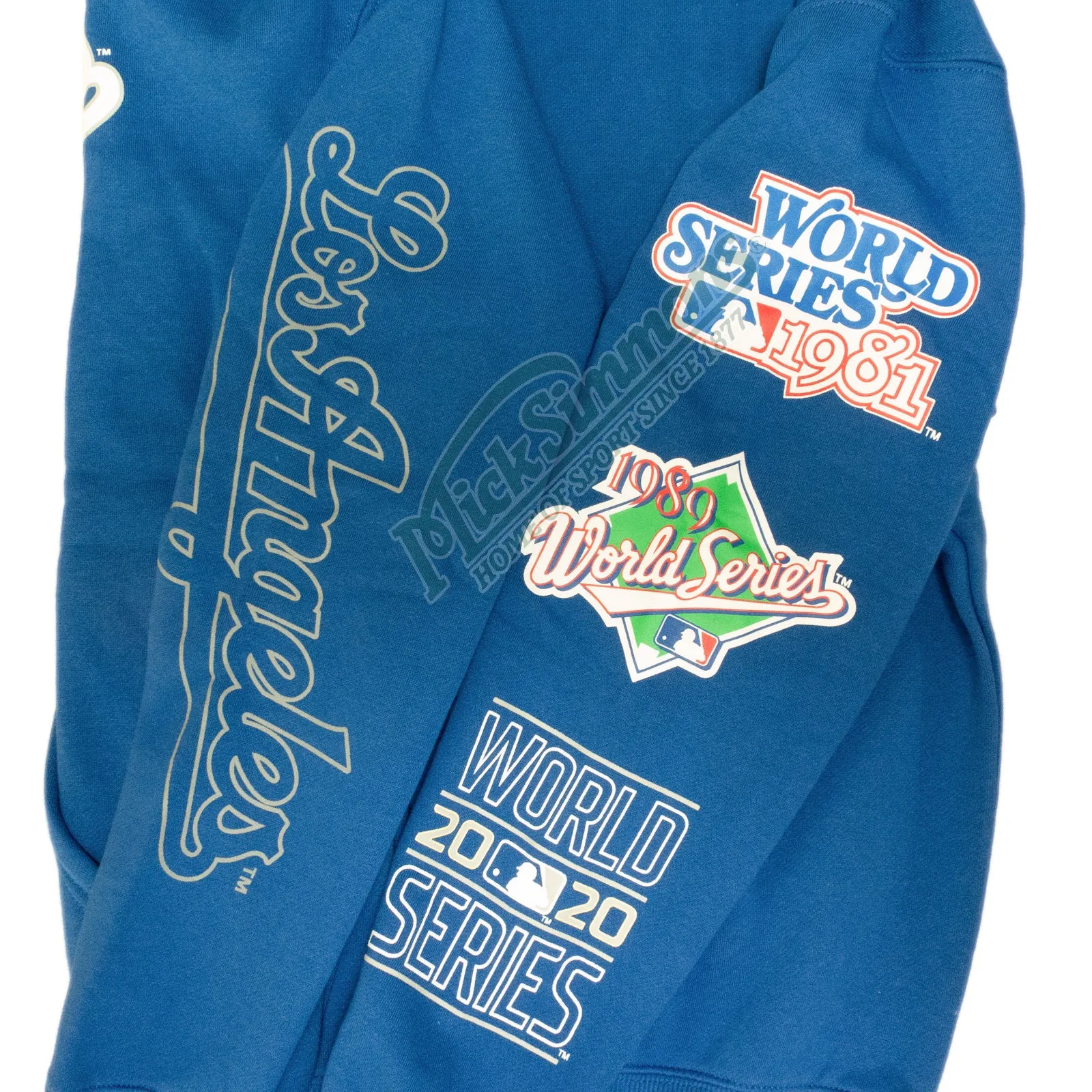 Vintage Los Angeles Dodgers MLB Faded Royal Hoodie by Majestic