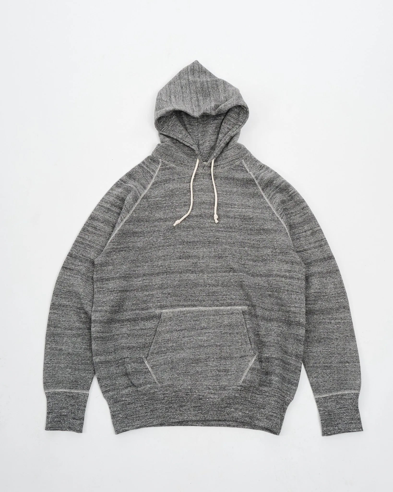 Lot 262 Four Needle Raglan Hoodie Dark Heather Grey