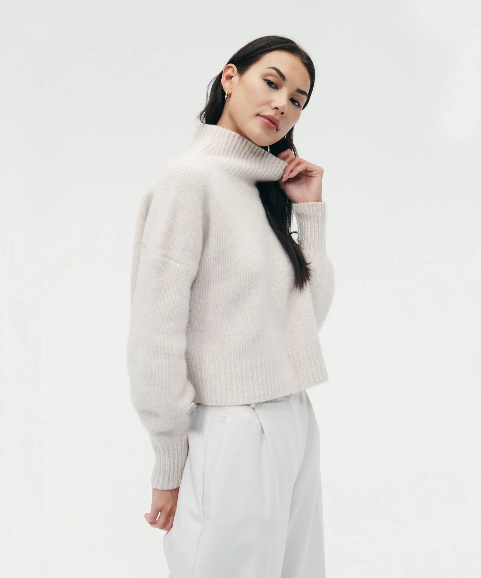 Luxe Cashmere Oversized Turtleneck