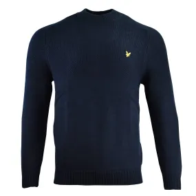 Lyle & Scott Seed Stitch Mock Neck Pullover - Dark Navy