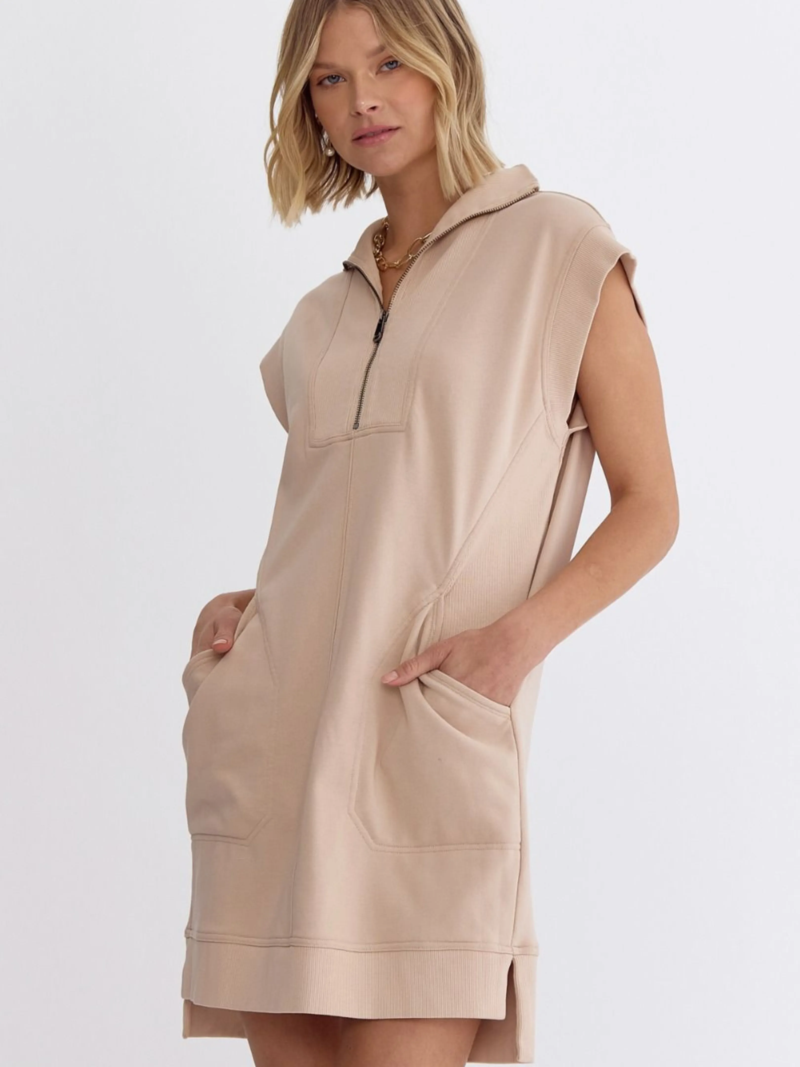 Make It Taupe Sleeveless Dress