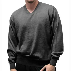 Men's Solid V Neck Sweater- 6 Colors