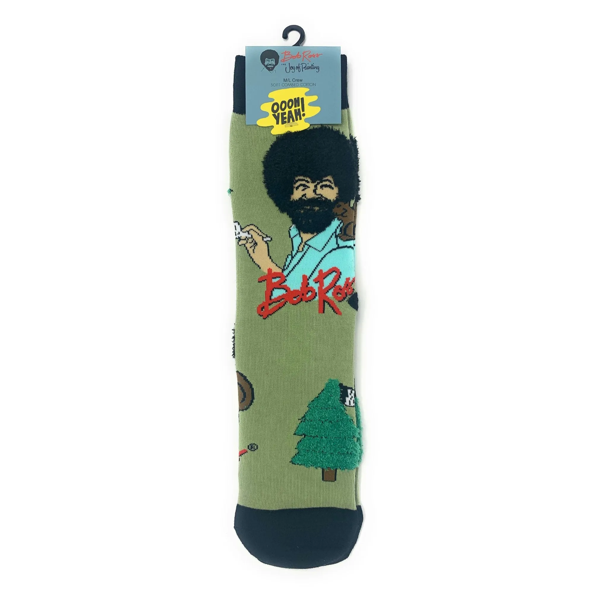 Painting Bob Ross Socks