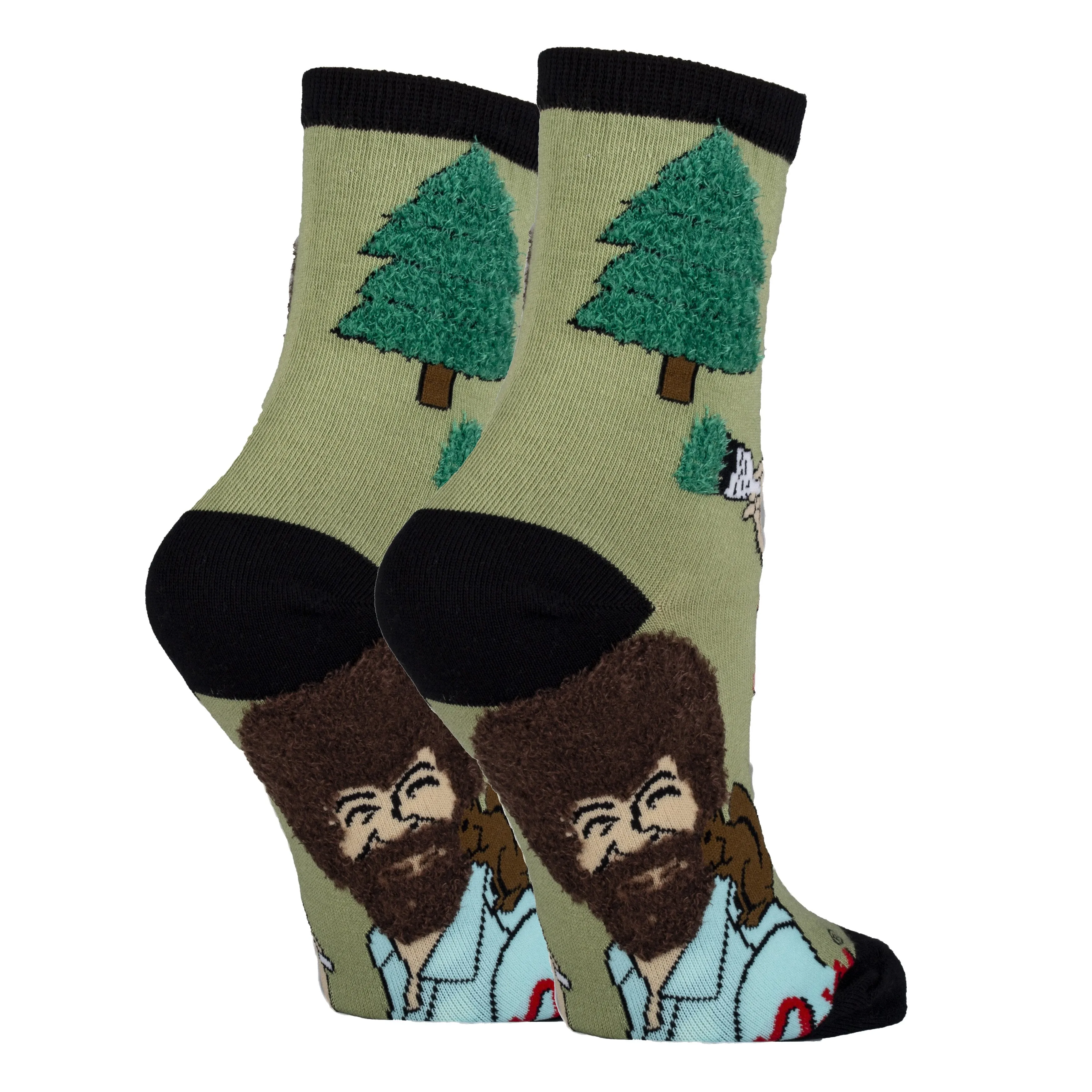 Painting Bob Ross Socks